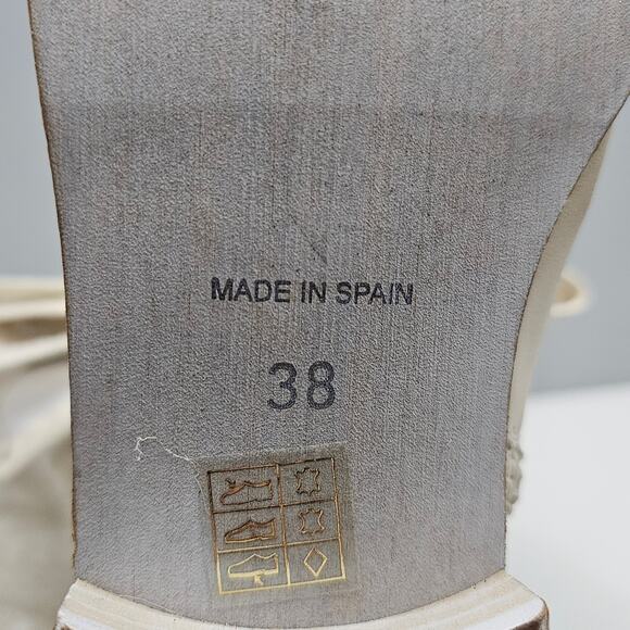 NEW Free People Bren Knee High Boot Womens EU 38 Cream Embroidered Boho Slouchy - Picture 14 of 15